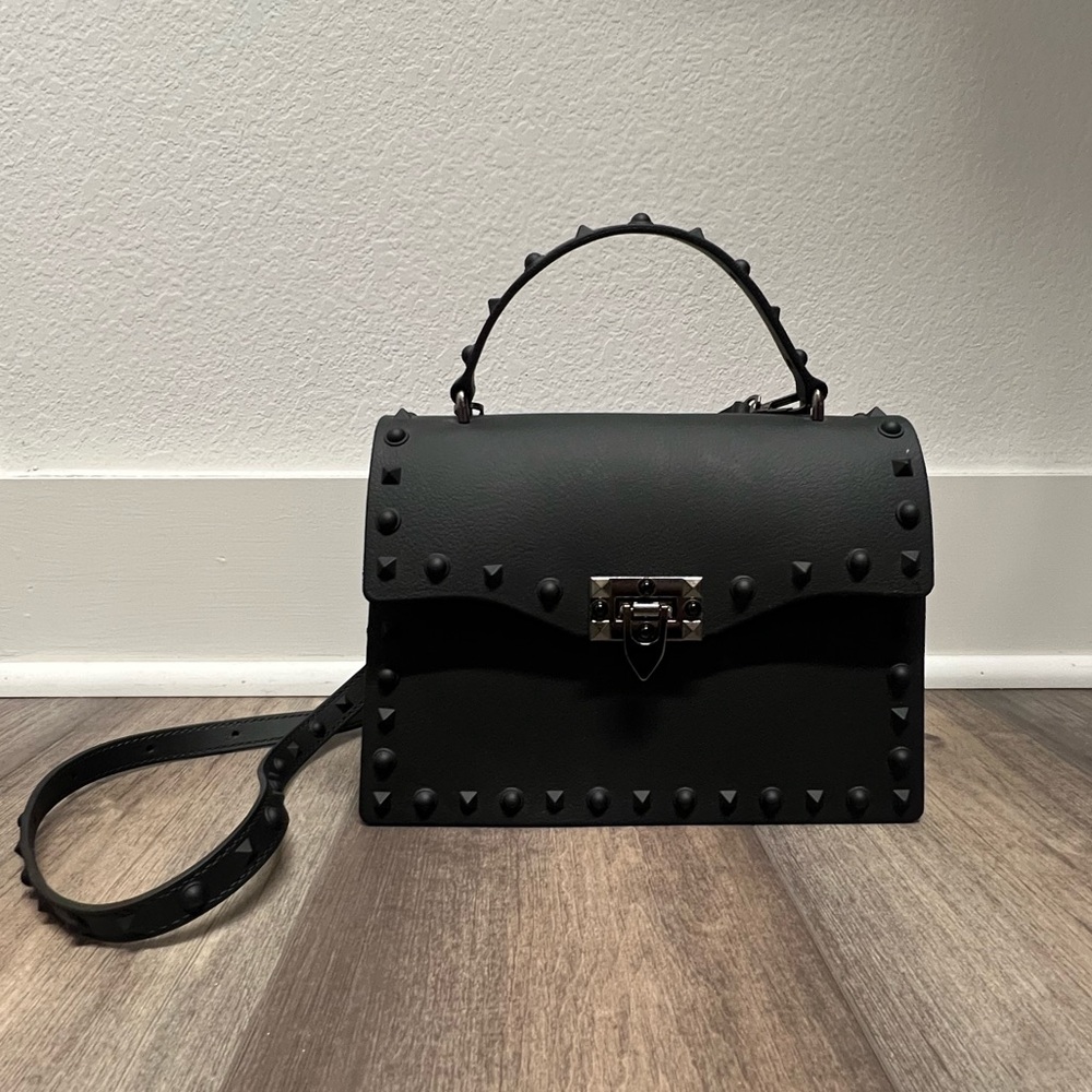 Black Studded Crossbody Bag